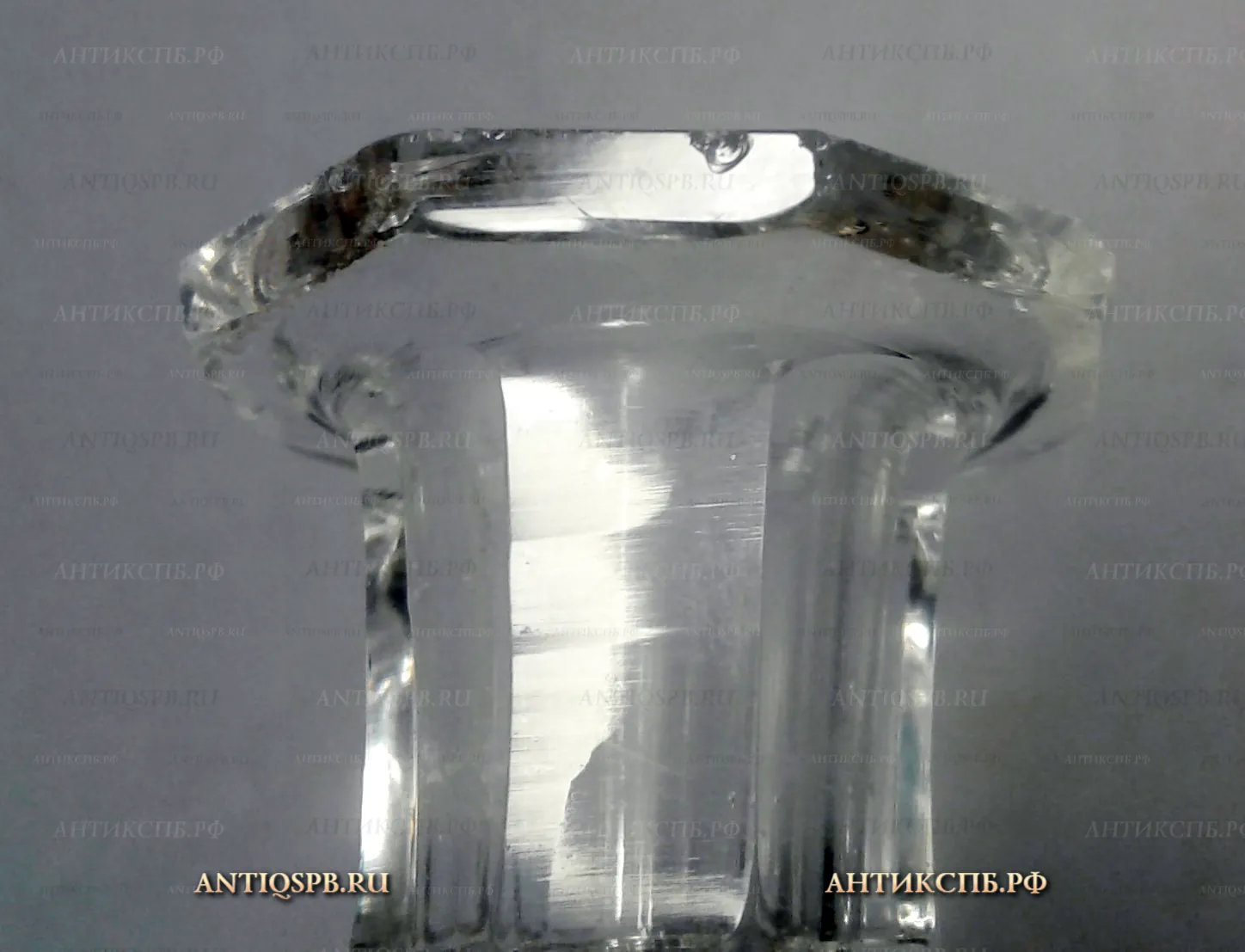 Графинчик антикварный под ликер. Стекло, гранение. ХIХ век. №21494